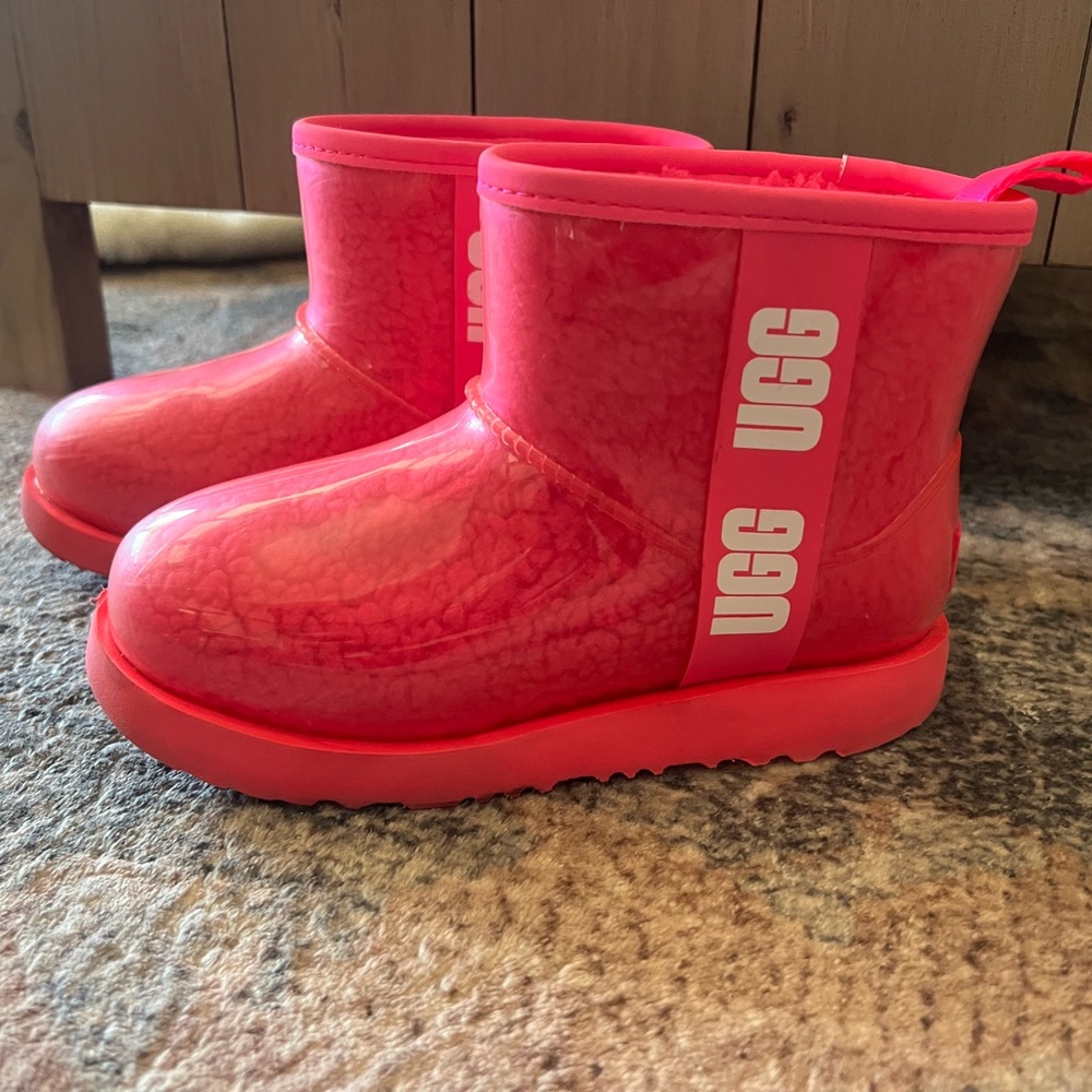 UGG Vibrant Hot Pink Waterproof Boots Size 1